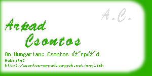 arpad csontos business card